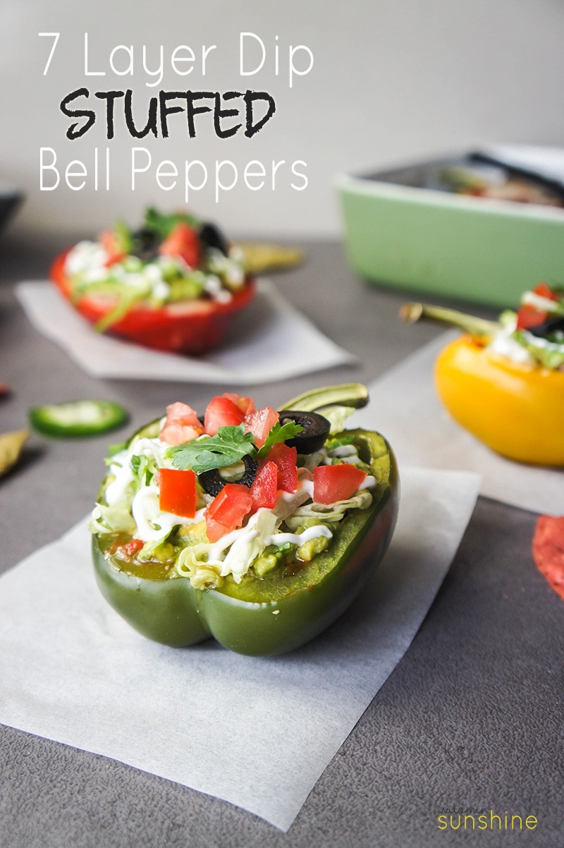 7 Layer Dip Stuffed Bell Peppers