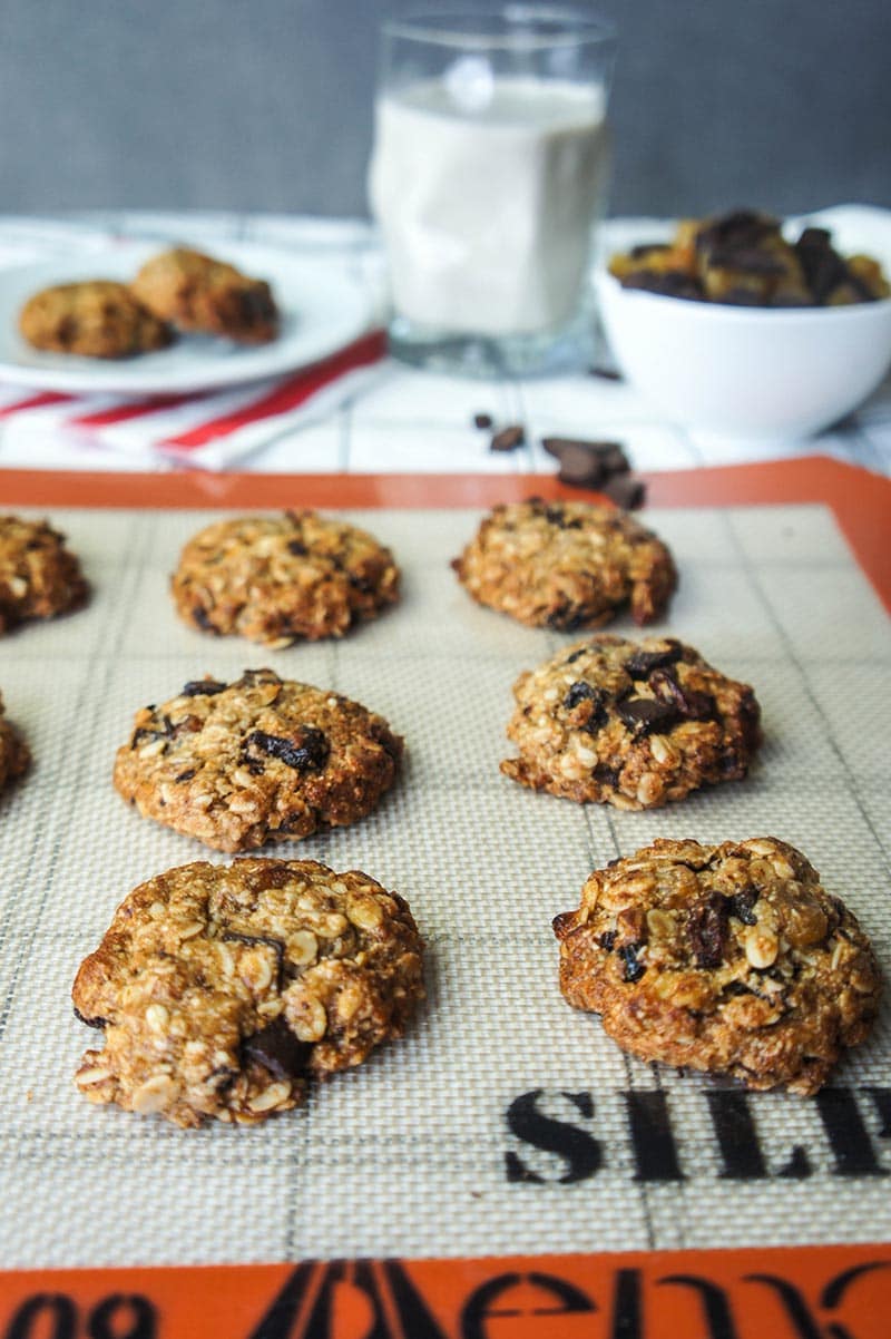 Chocolate Covered Raisin Oatmeal Cookies {Gluten Free} Sunkissed Kitchen