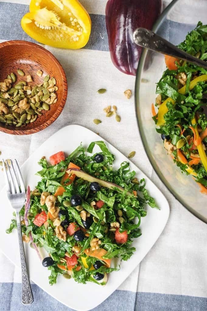 Summer Superfood Kale Salad - Sunkissed Kitchen