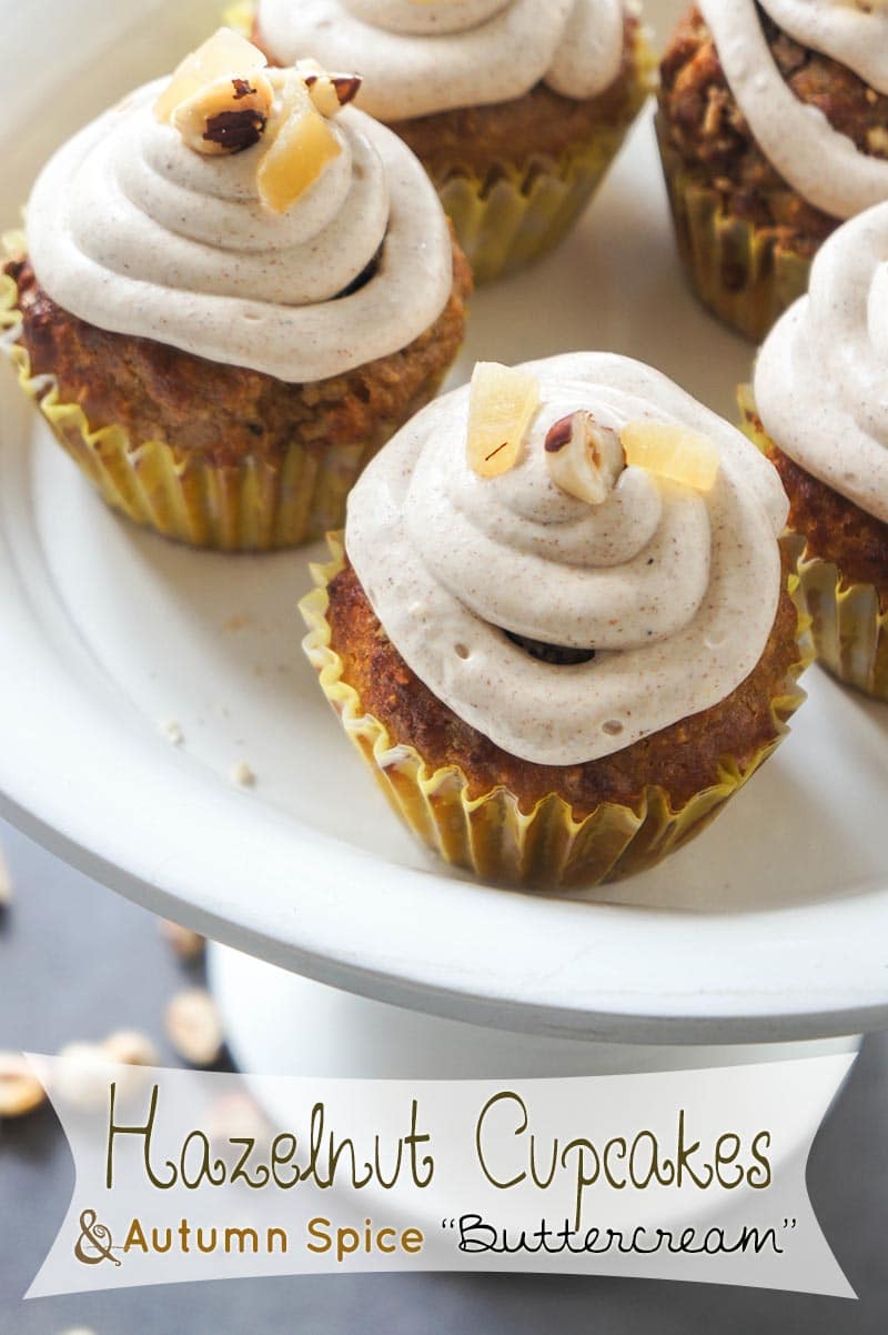 Hazelnut Cupcakes with Autumn Spice Buttercream