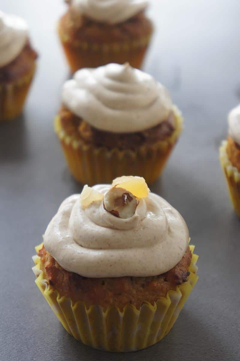 Hazelnut Cupcakes with Autumn Spice Buttercream