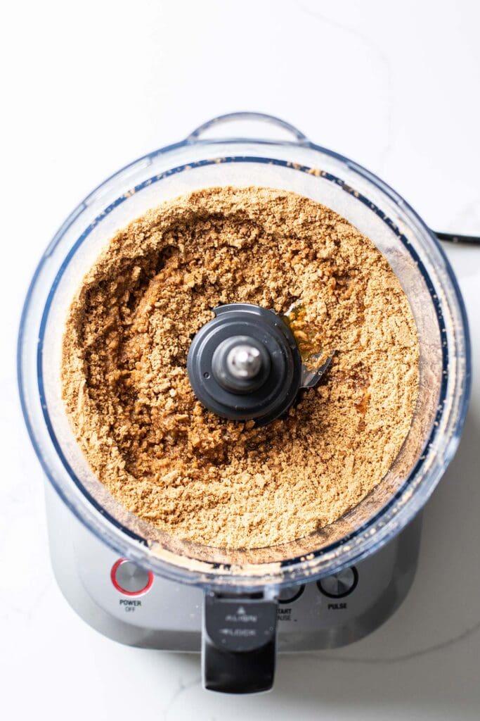 Butter and maple syrup added into the crumb mixture.