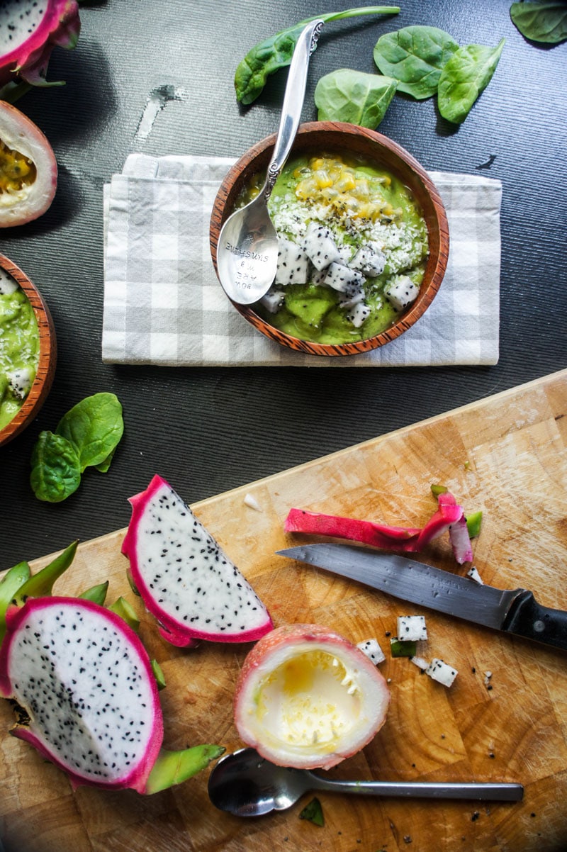 Tropical Green Smoothie Bowl - Sunkissed Kitchen