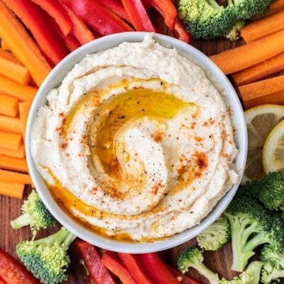 Roasted Cauliflower Hummus (Bean-Free OR with White Beans!)