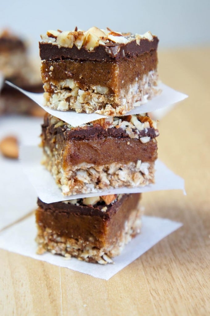 No-Bake Chocolate Almond Date Bars - Sunkissed Kitchen