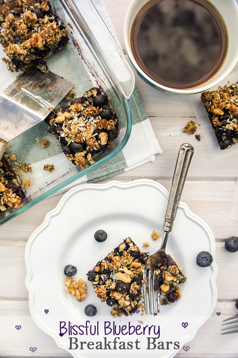Blissful Blueberry Breakfast Bars / These sugar-free treats can certainly be dessert, but I love eating them for breakfast with a hot mug of coffee.