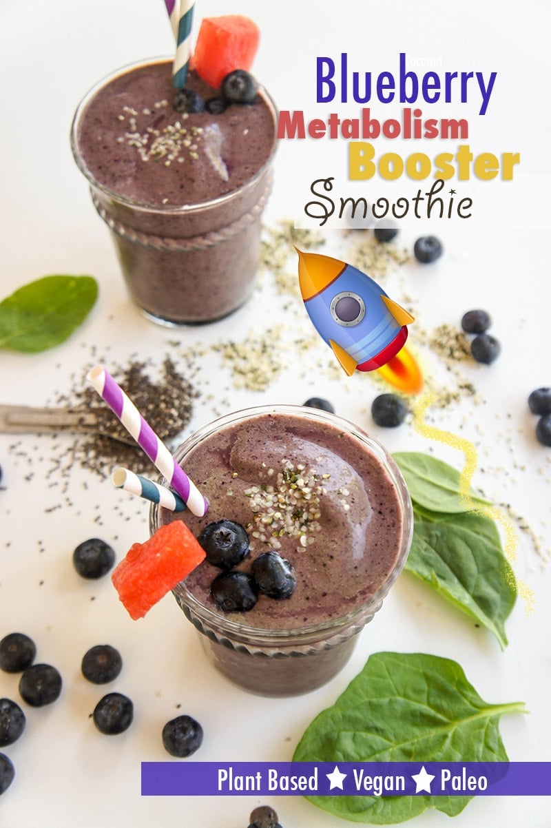 Blueberry Metabolism Booster Smoothie / This creamy, delicious blend of fruits, veggies and seeds is a sure fire way to rev your metabolism!