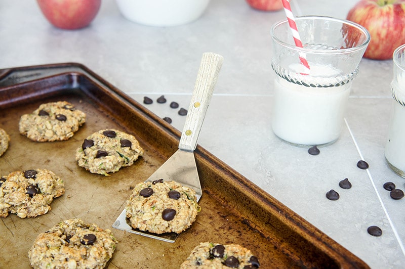 Zucchini Chocolate Chip Oatmeal Cookies (Gluten Free)