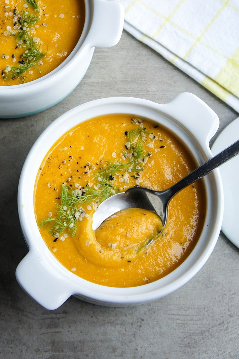 Carrot Apple Fennel Soup (Paleo and Vegan)