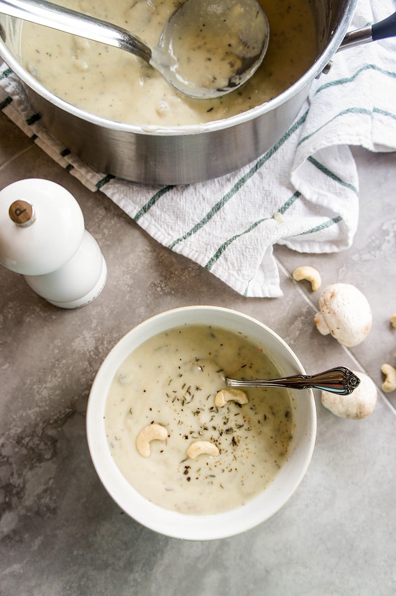 Cream of Mushroom Soup / Make this soup, or use it as condensed soup in recipes! Dairy free, vegan and paleo.