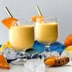 24 Carat Gold Smoothie / This turmeric and ginger superfoods smoothie is sweet and spicy, with powerful anti inflammatory ingredients.