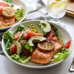 Salmon Grapefruit Avocado Salad / This superfood combination is sure to rev your metabolism and get you ready for spring.