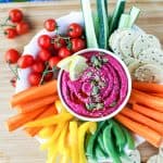 Beet Hummus / This dazzling magenta hummus is a healthy dip, spread, or salad topper.