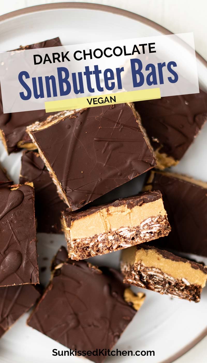 Chocolate Sunflower Butter Bars SunButter Cookie Bars