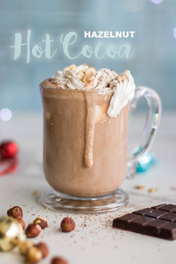 Hazelnut Hot Cocoa / Hazelnut Hot Cocoa, Vegan Eggnog, and a Pecan Toffee Latte, all made with fresh nut milks!