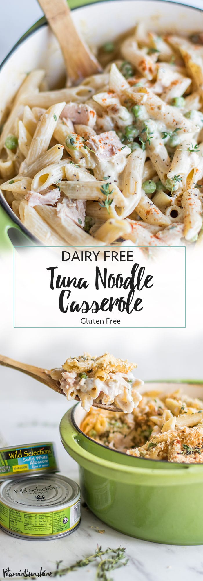 Gluten Free Tuna Casserole (Dairy Free) - Sunkissed Kitchen