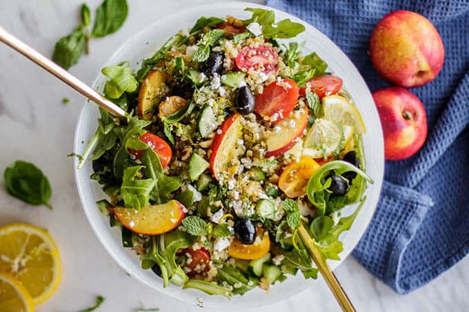 Summer Greek Quinoa Salad - Sunkissed Kitchen