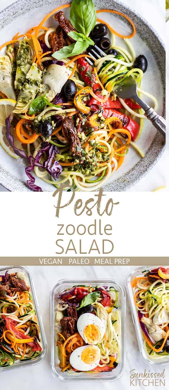 Vegan Italian Sausage Pesto Zoodles — thekathyfeed