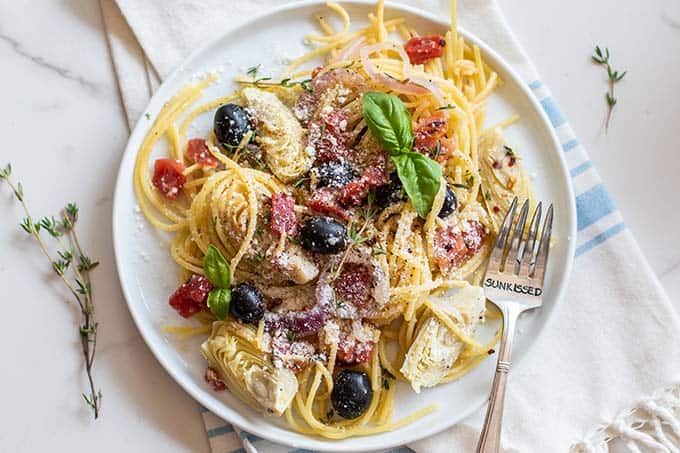 One Pot Pasta with Our Place - Lunchpails and Lipstick