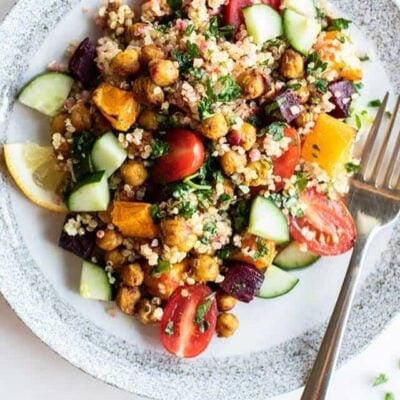Moroccan Salad with Chickpeas (Vegan)