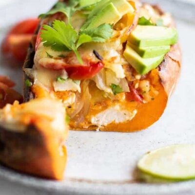 Fajita Twice Baked Sweet Potatoes