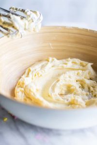 A mix bowl showing blending the two simple ingredients for this recipe.