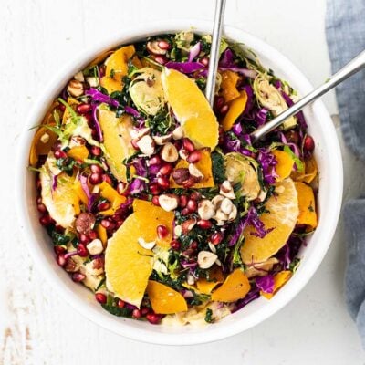 Vibrant Winter Kale and Brussel Sprout Salad