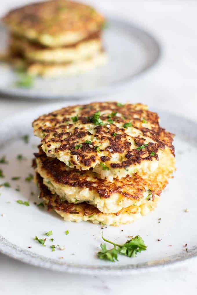 Cauliflower Fritters - Sunkissed Kitchen