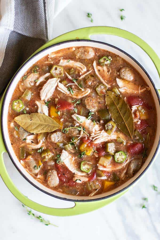 SLOW COOKER CHICKEN GUMBO SOUP - Easy and Delicious