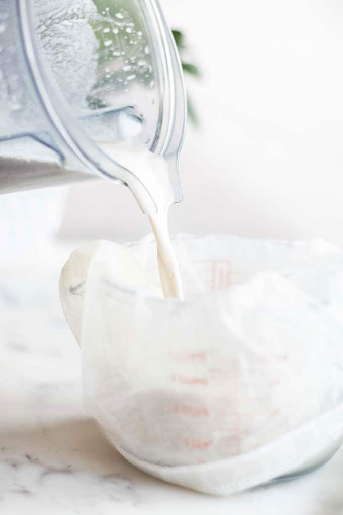 How to make homemade vanilla cashew milk.