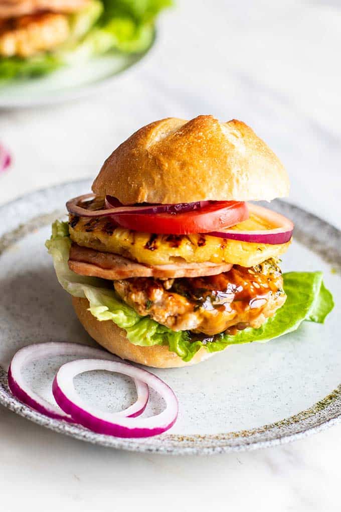 Hawaiian Teriyaki Chicken Burgers Sunkissed Kitchen