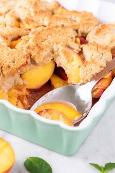 Gluten Free Peach Cobbler - Sunkissed Kitchen