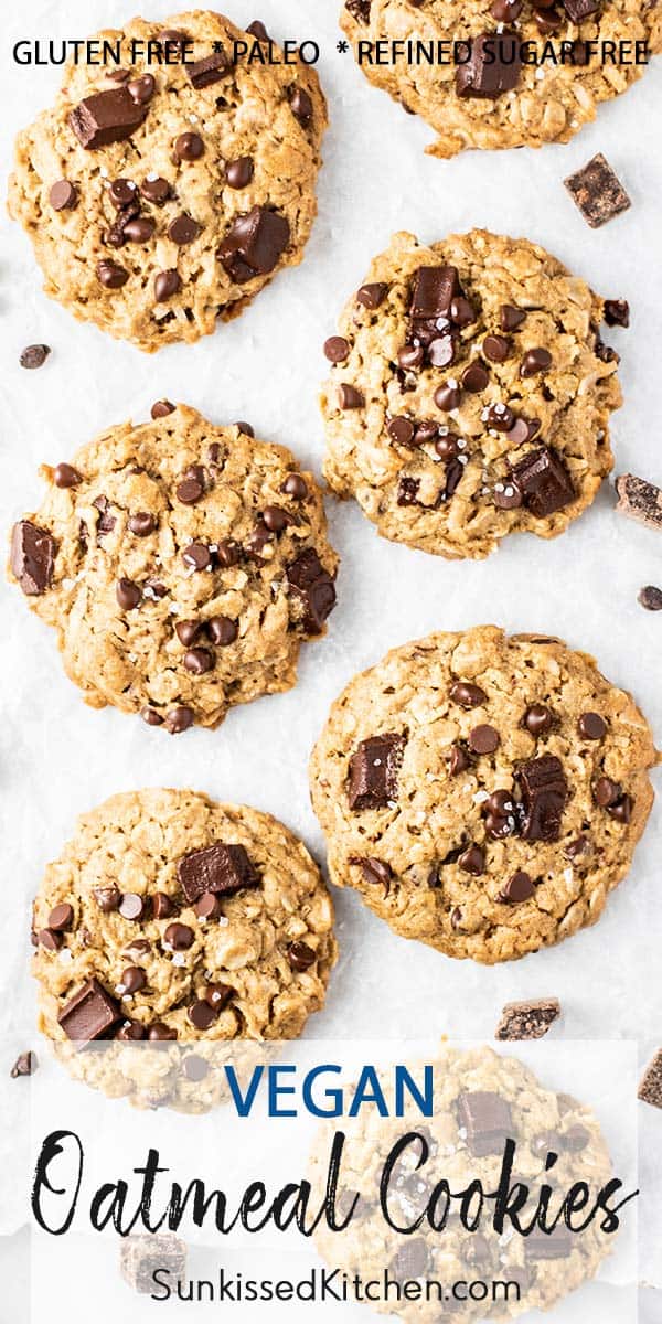 Vegan Oatmeal Cookies - Sunkissed Kitchen