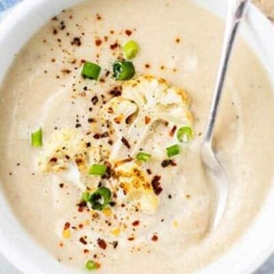 Dairy Free Roasted Cauliflower Soup