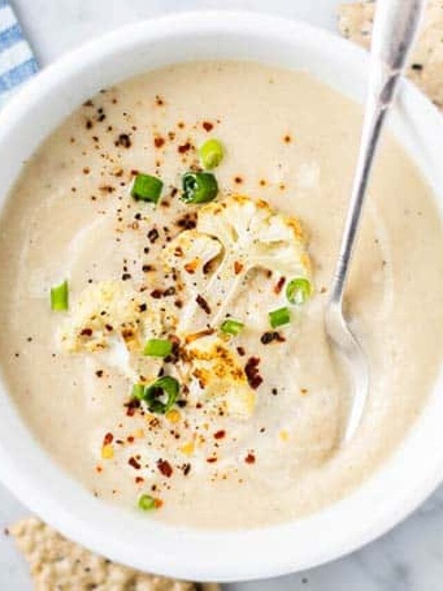 Dairy Free Roasted Cauliflower Soup