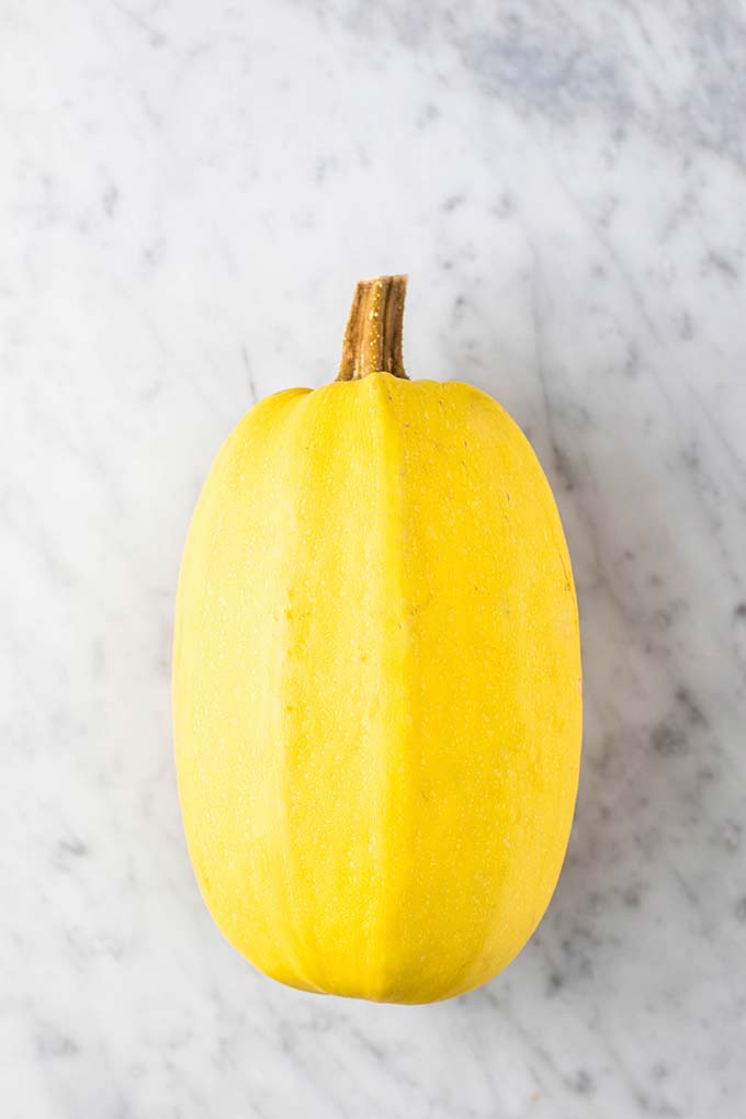 A whole spaghetti squash.