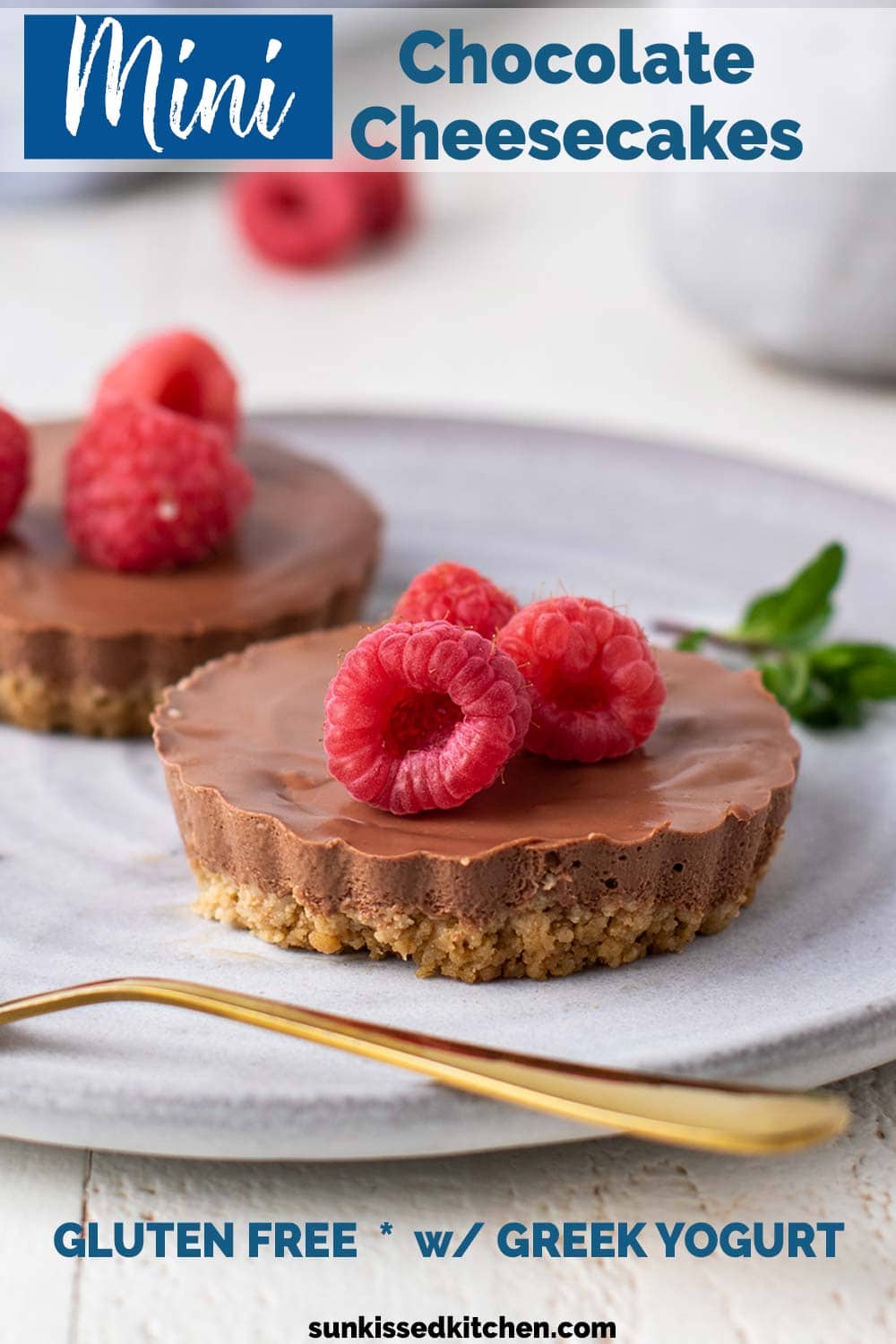 Mini Greek Yogurt Chocolate Cheesecakes Greek Yogurt Cheesecake