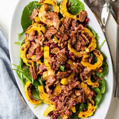 Holiday Spinach Salad with Bacon Dressing