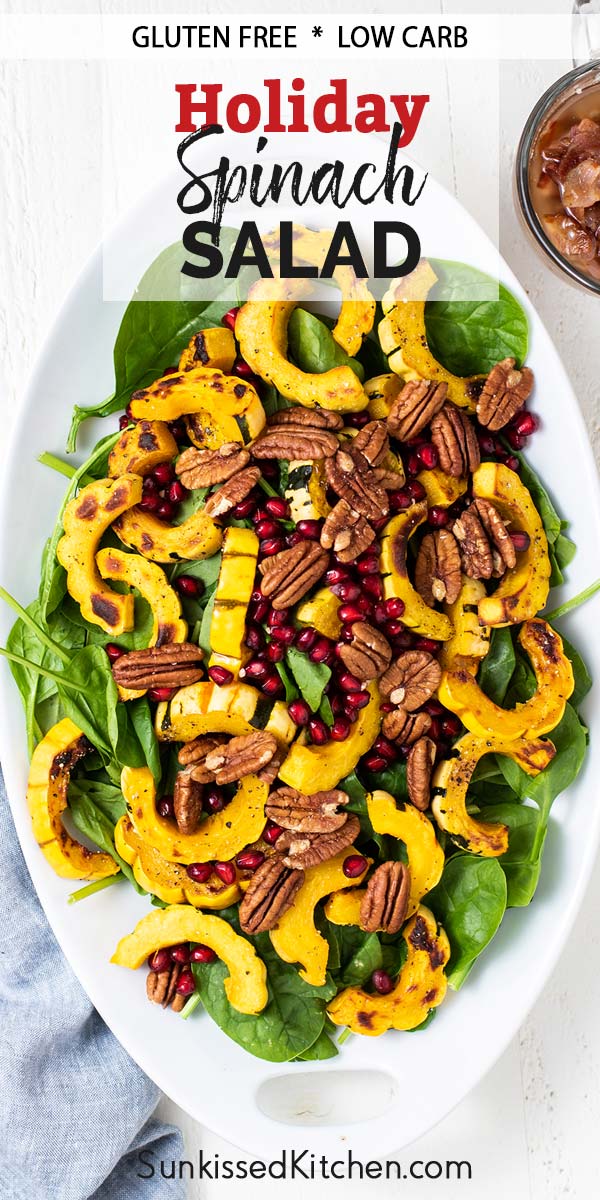 Holiday Spinach Salad with Bacon Dressing Sunkissed Kitchen