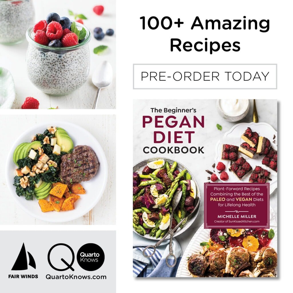 The cover of The Beginner's Pegan Diet Cookbook by Michelle Miller.