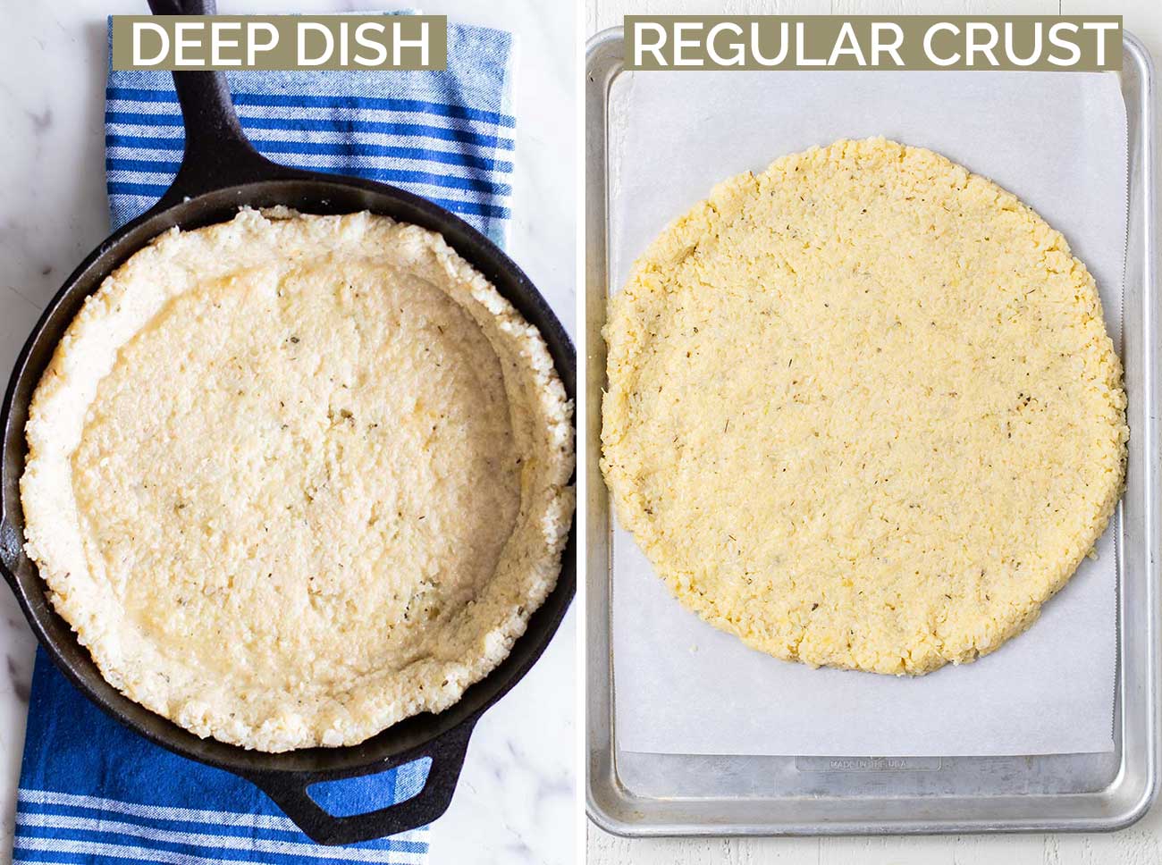 Cauliflower Pizza Crust - Low Carb Cauliflower Pizza