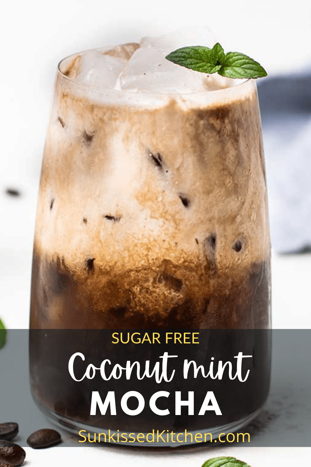 Coconut Mint Iced Mocha - Sunkissed Kitchen