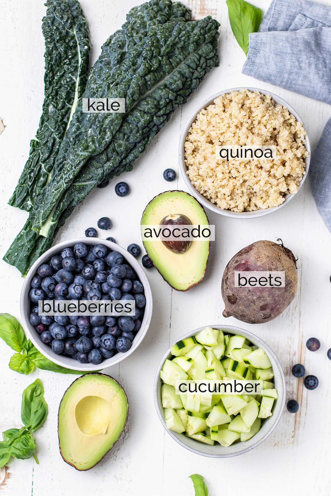 Kale Blueberry Salad with Quinoa Sunkissed Kitchen