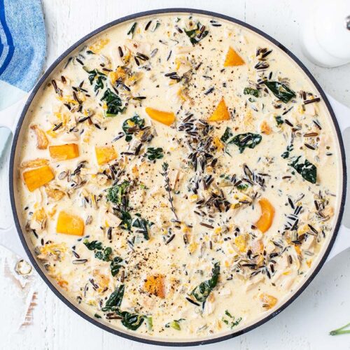 Creamy Chicken and Wild Rice Soup - Sunkissed Kitchen