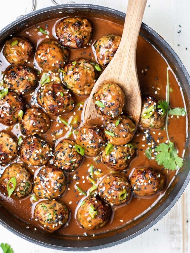 Asian Pork Meatballs - Sunkissed Kitchen