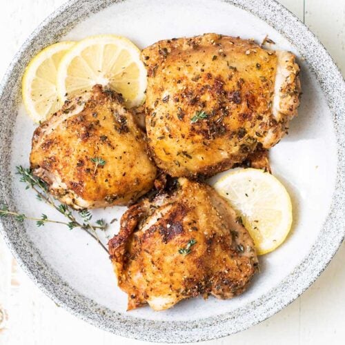 The Crispiest Air Fryer Chicken Thighs - Sunkissed Kitchen