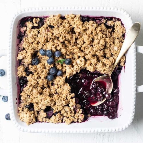 Healthy Blueberry Crisp - Sunkissed Kitchen