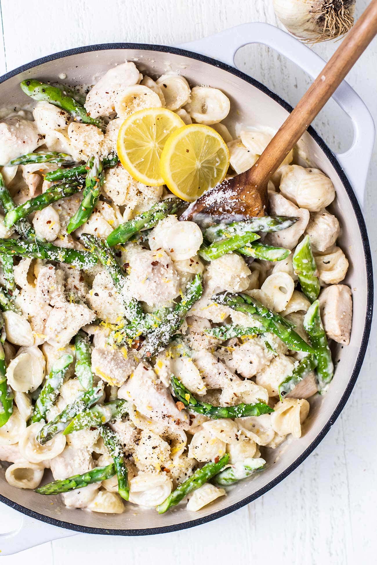 Creamy Lemon Chicken Pasta with Asparagus Sunkissed Kitchen