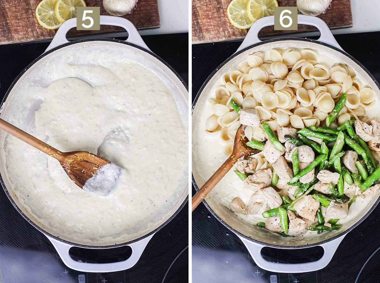 Creamy Lemon Chicken Pasta with Asparagus Sunkissed Kitchen