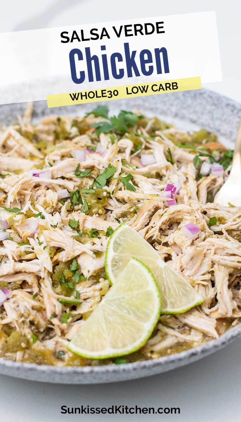 Slow Cooker Salsa Verde Chicken - Sunkissed Kitchen